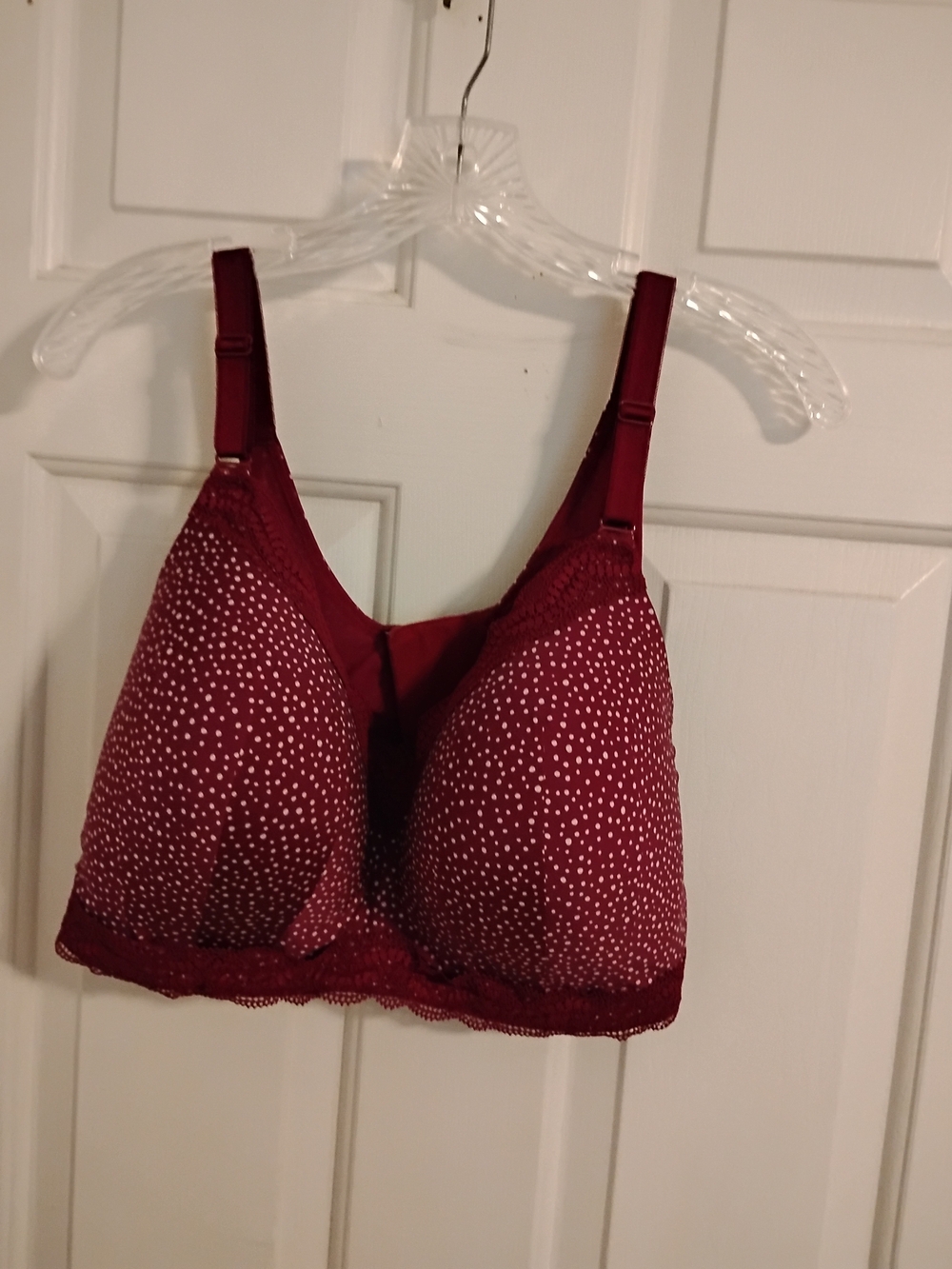 torrid Burgundy Polka Dot Wireless Bra